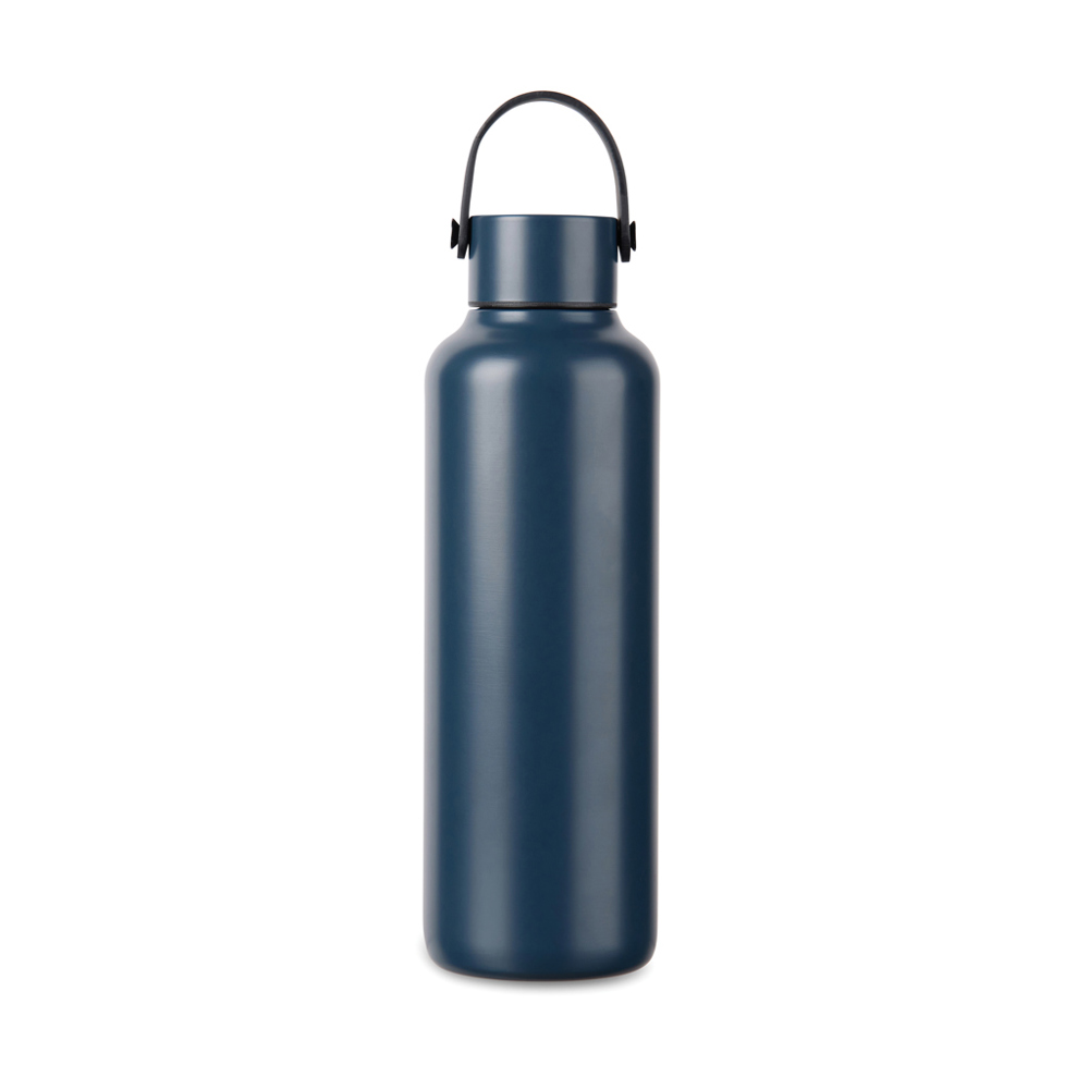 VINGA Baltimore RCS recycled SS fles 600 ML - bedrukt of onbedrukt verkrijgbaar - donkerblauw (± PMS 2377 C)