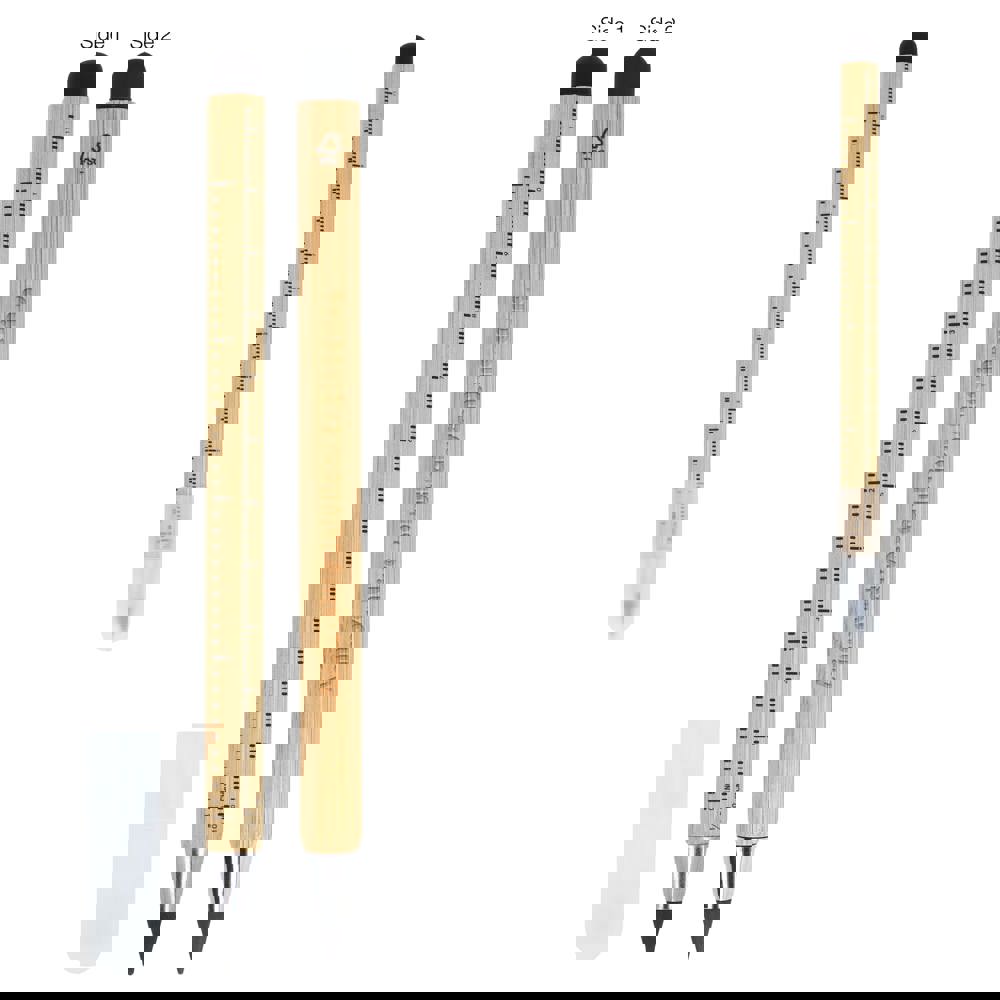 Duurzaam langlevende potlood & liniaal bamboe - bedrukt of onbedrukt verkrijgbaar