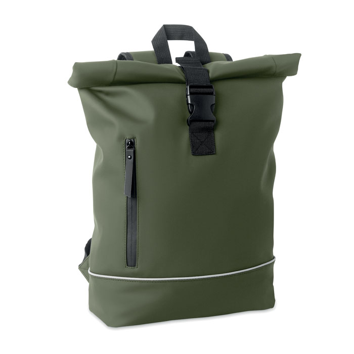 LAPTOSA - Laptop 15" rolltop PU rugzak - bedrukt of onbedrukt verkrijgbaar - Donker Marinegroen