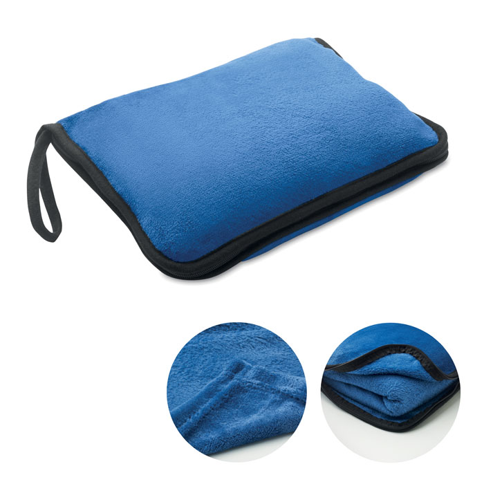COZY - 2-in-1 reisdeken set - kopen of bedrukken - Blauw
