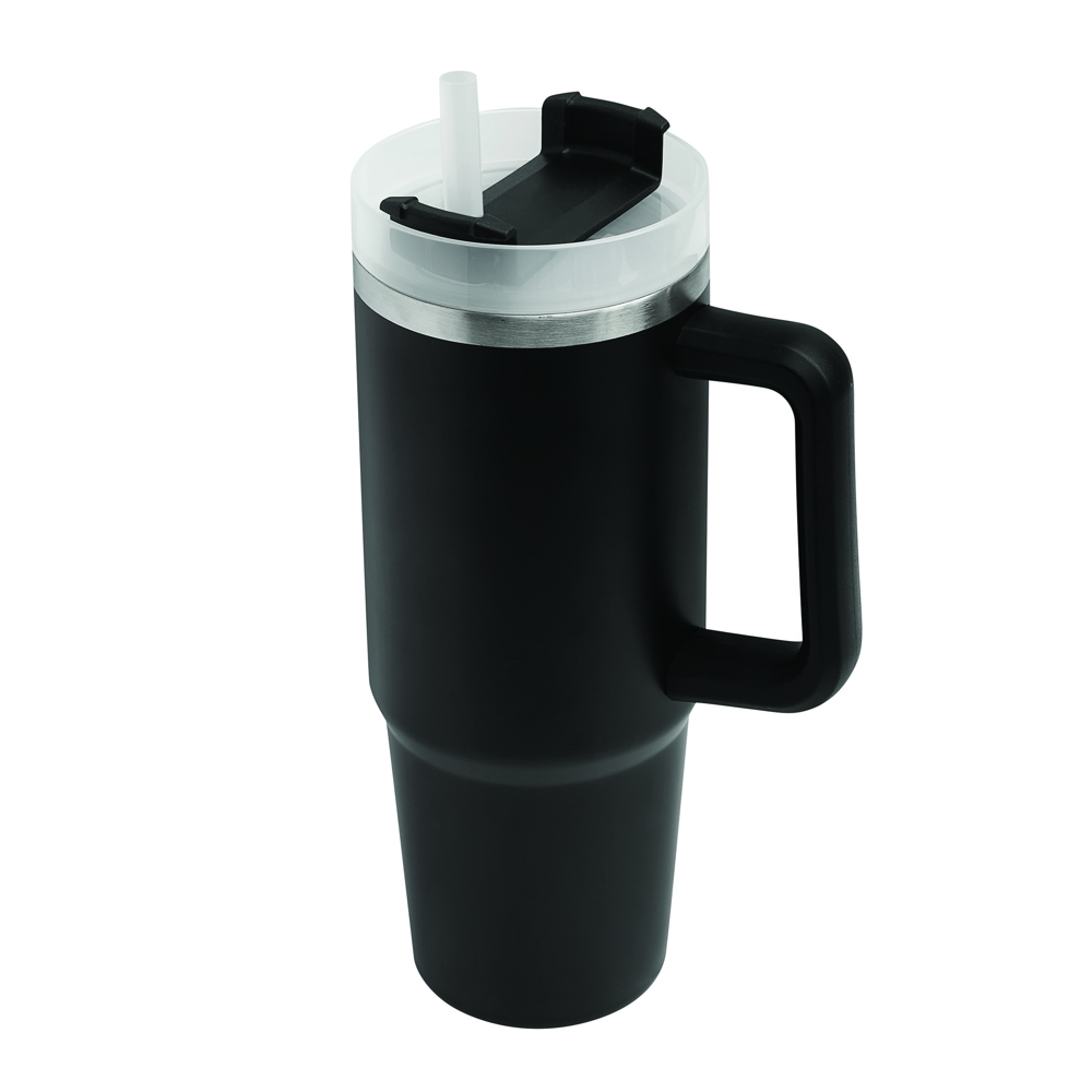 DRINK DELUXE - Vacuüm drinkbeker - kopen of bedrukken - Zwart