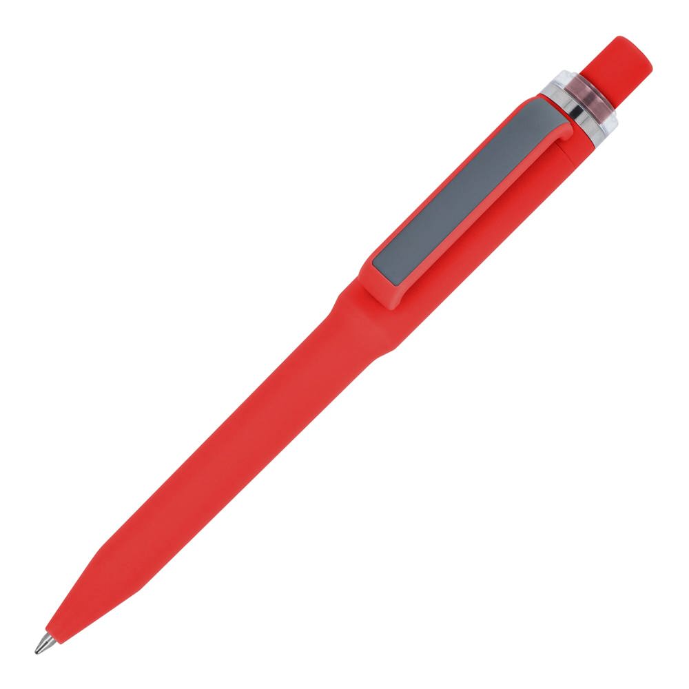 Ozzy pen soft touch - bedrukt of onbedrukt verkrijgbaar - rood