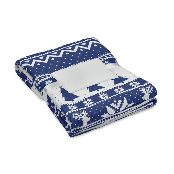 TOSTI - RPET-fleecedeken 190gr/m² - met logo of onbedrukt bestellen - Blauw