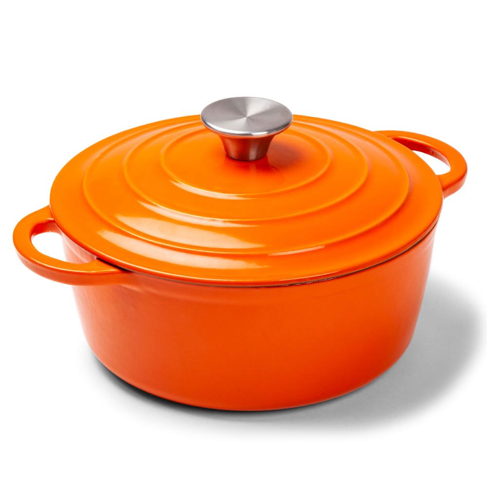 Orrefors Jernverk geëmailleerde braadpan 2.8L - bedrukt of onbedrukt verkrijgbaar - Oranje