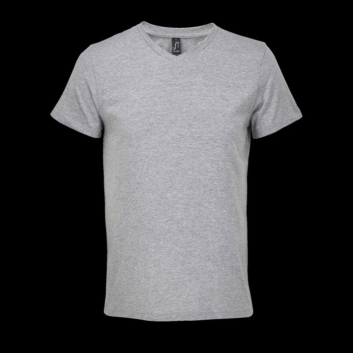REGENT V - REGENT V V-NECK T-SHIRT - kopen of bedrukken - Grijs Gemeleerd