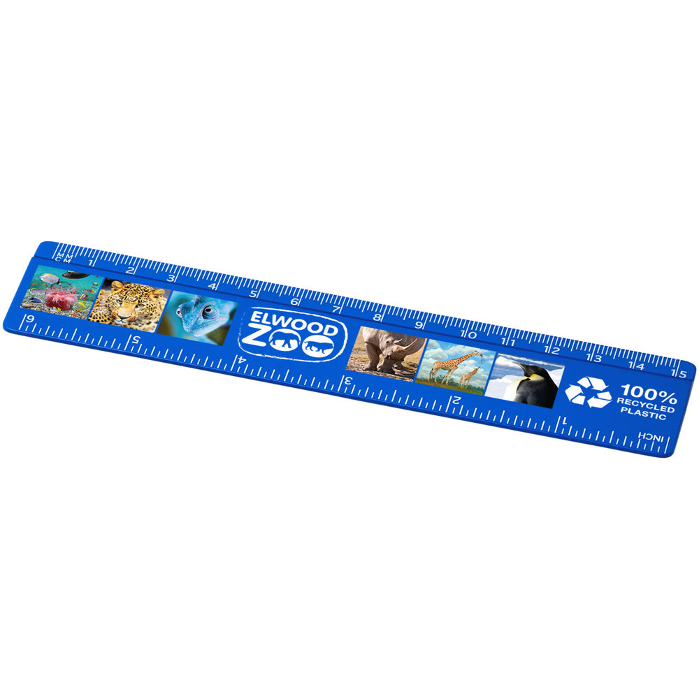 Refari liniaal van 15 cm van gerecycled plastic