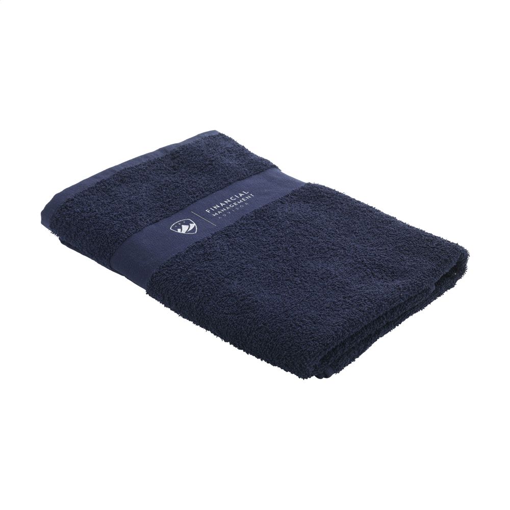 Wooosh Bath Towel GRS Recycle Cotton Mix 140 x 70 cm - voor bedrijven en relatiegeschenken - navy