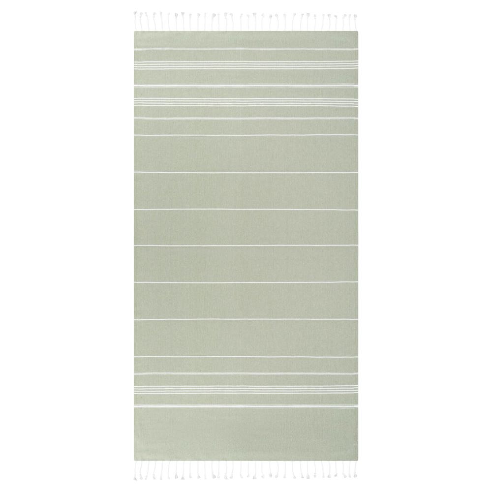 Sophie Muval hamamdoek 180x90 cm, 140 gr/m² - voor bedrijven en relatiegeschenken - Olijfgroen (PMS 7764C) / Olijfgroen