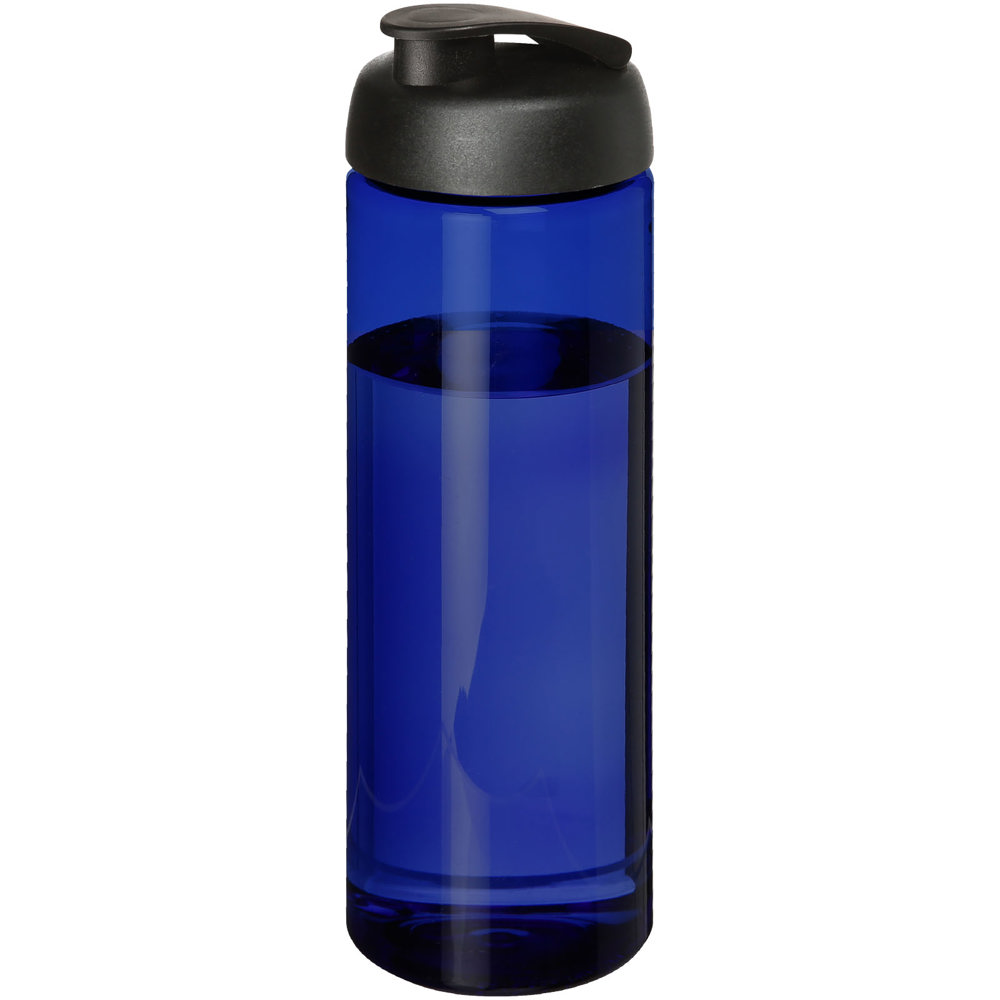 H2O Active® Eco Vibe 850 ml drinkfles met klapdeksel - voor bedrijven en relatiegeschenken - Blauw, Zwart