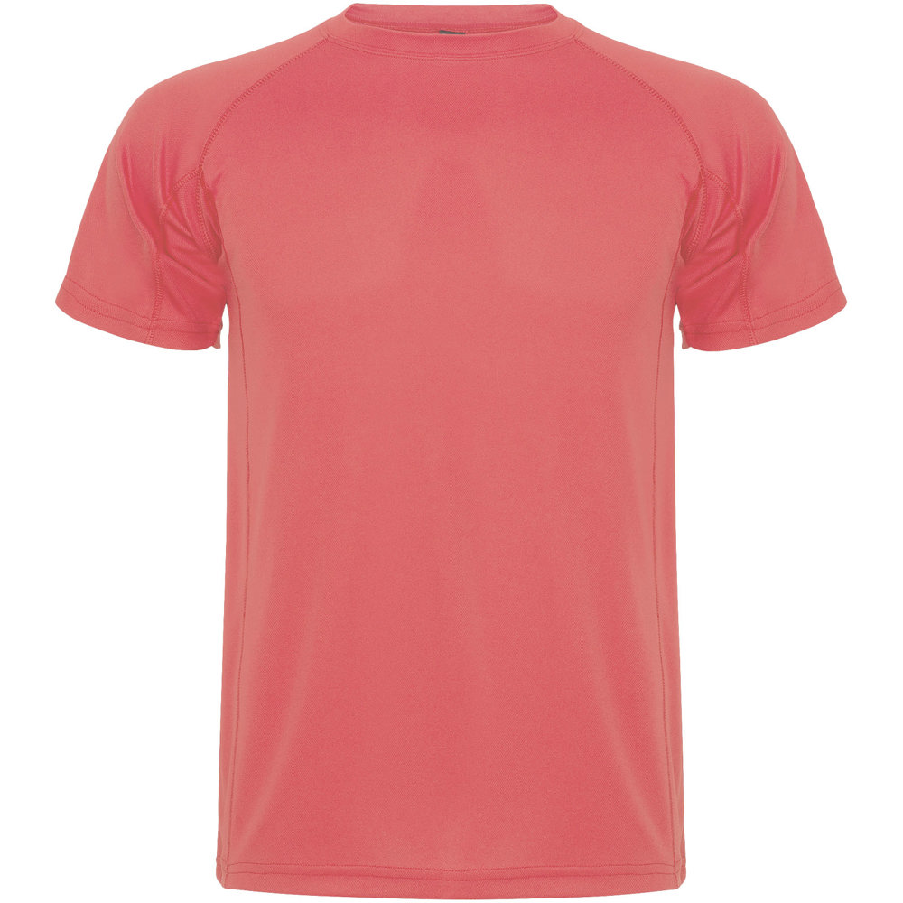 Montecarlo sportshirt met korte mouwen voor kinderen - voor bedrijven en relatiegeschenken - Fluorkoraal