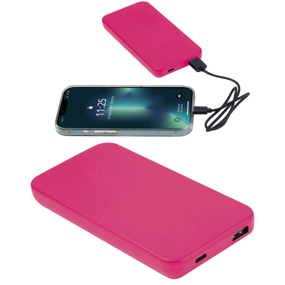 Gerecyclede powerbank 10.000 mAh - Paars