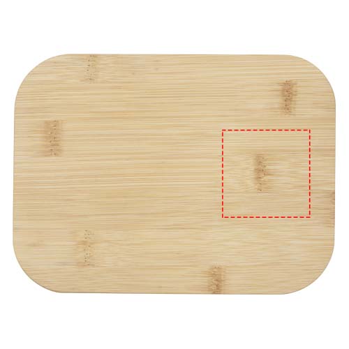 Roby 1000 ml glazen lunchbox met bamboe deksel