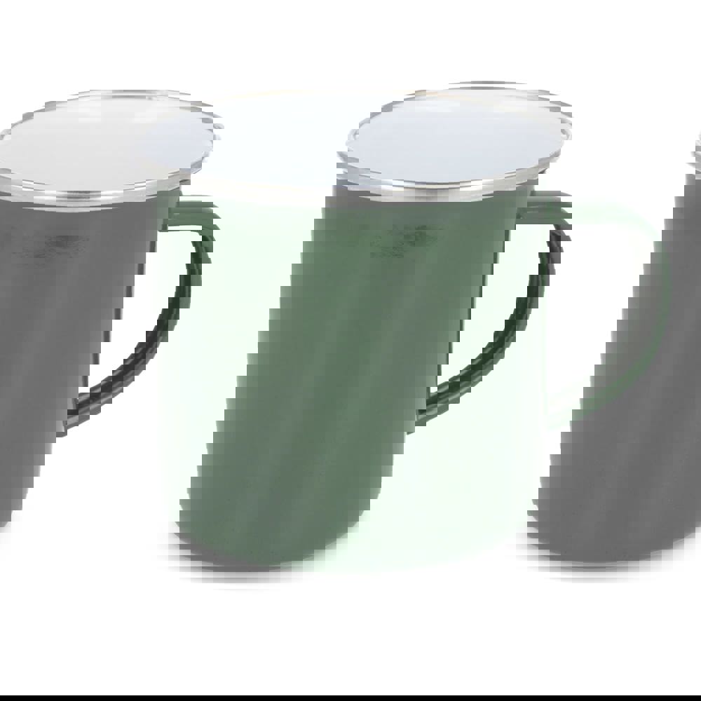 Emaille mok 350ml - met logo of onbedrukt bestellen - Olijfgroen