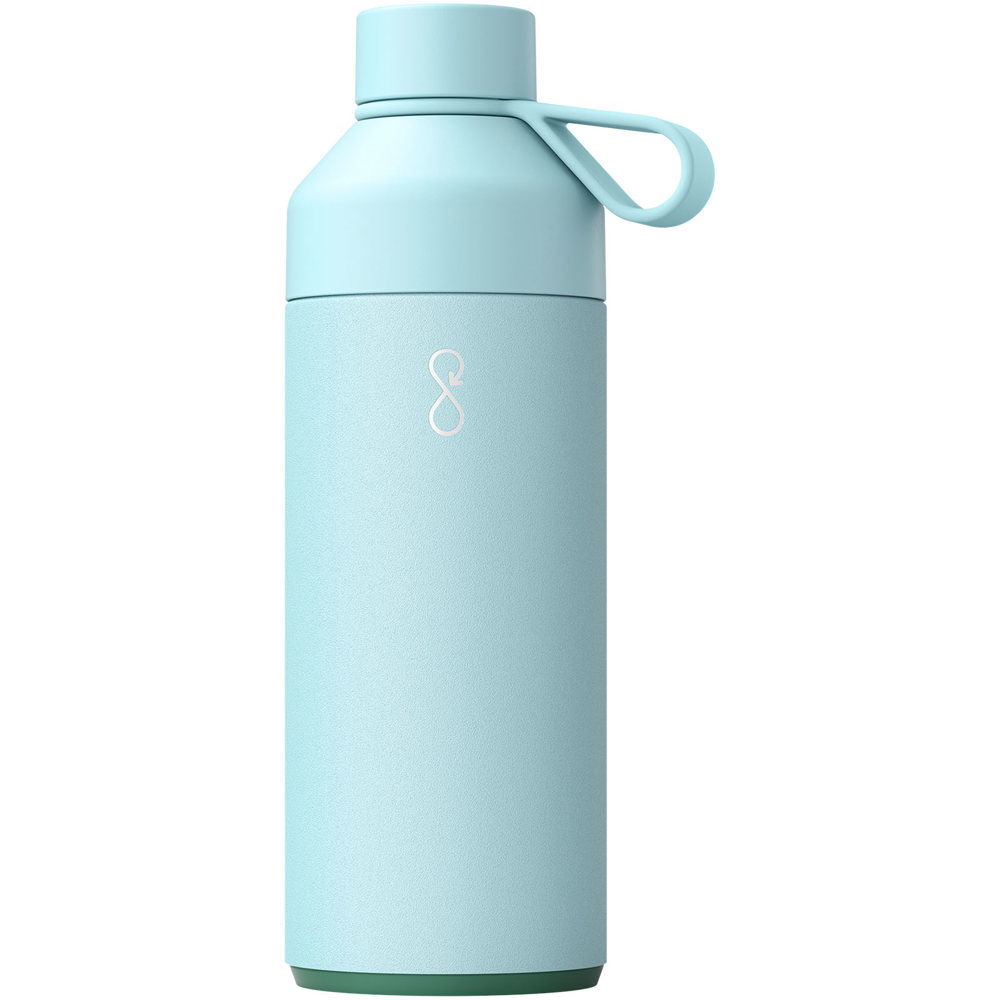 Big Ocean Bottle 1000 ml vacuümgeïsoleerde waterfles - voor bedrijven en relatiegeschenken - hemelsblauw