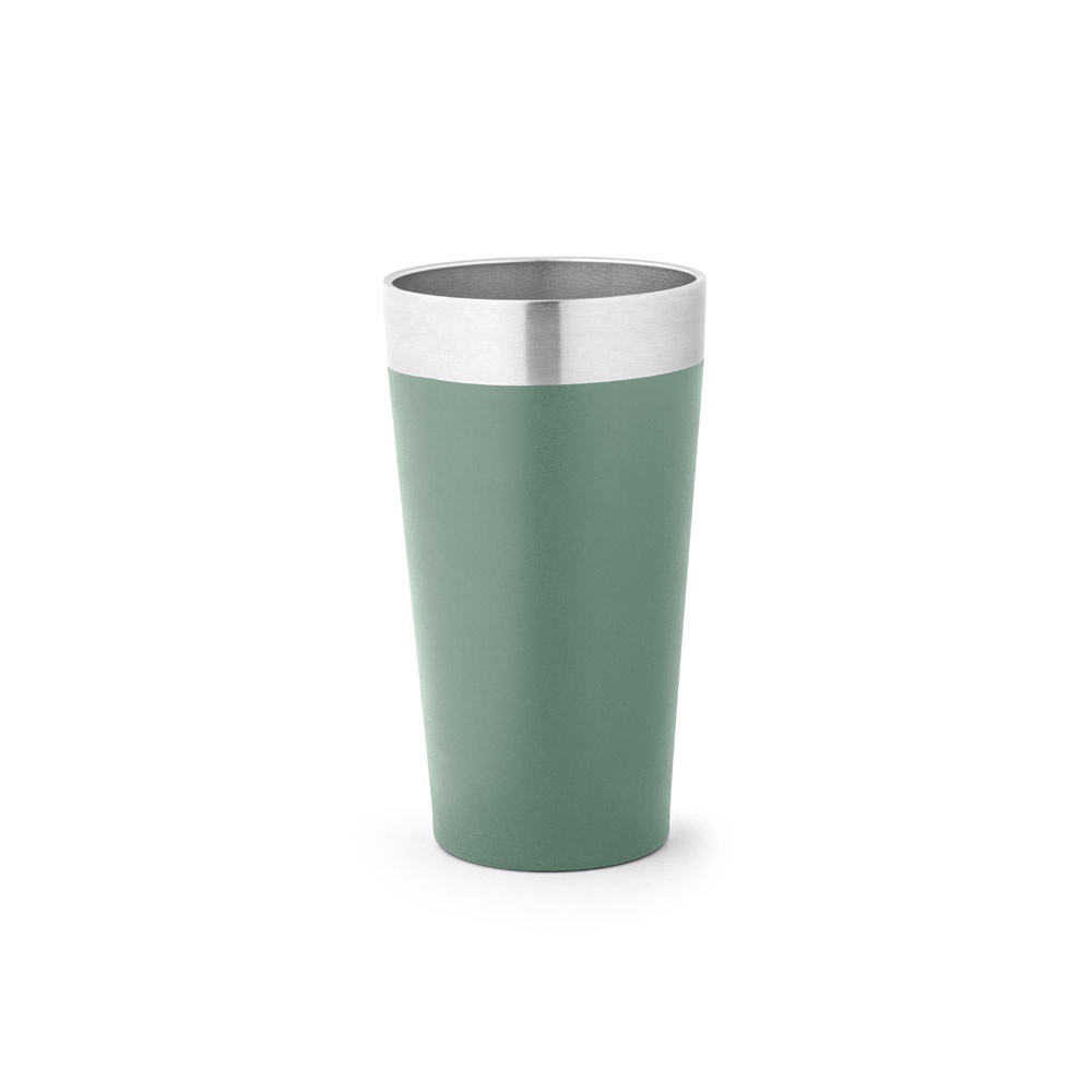 GRACE. Thermosbeker van roestvrij staal 540 mL - met logo of onbedrukt bestellen - Olijfgroen