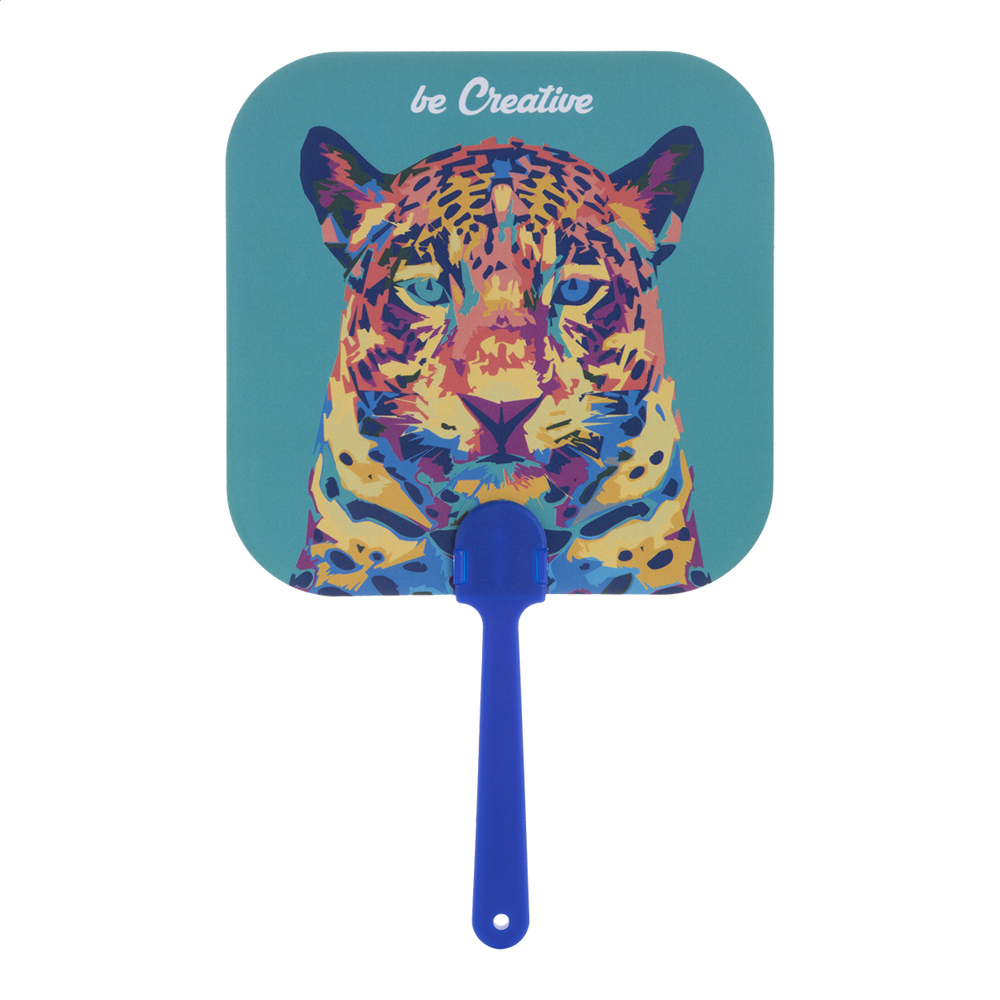 Digibreeze - custom made waaier - met logo of onbedrukt bestellen - Blauw/Wit