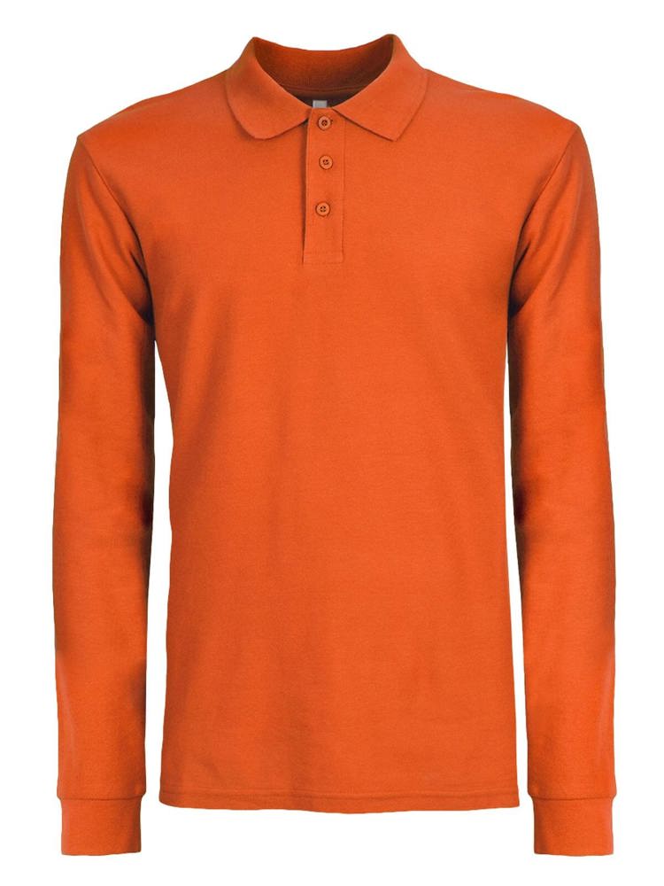 BS Evolution long sleeve polo, 180 gr/m² - voor bedrijven en relatiegeschenken - Oranje (PMS 1585C)