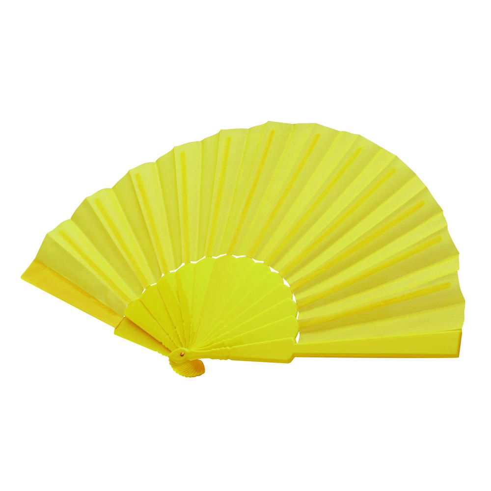 COOL RPET - Opvouwbare waaier - met logo of onbedrukt bestellen - Geel