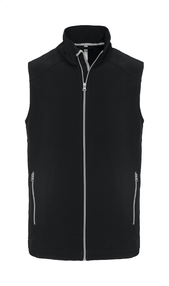 KA423 - 2-laags softshell bodywarmer vest - kopen of bedrukken - Zwart