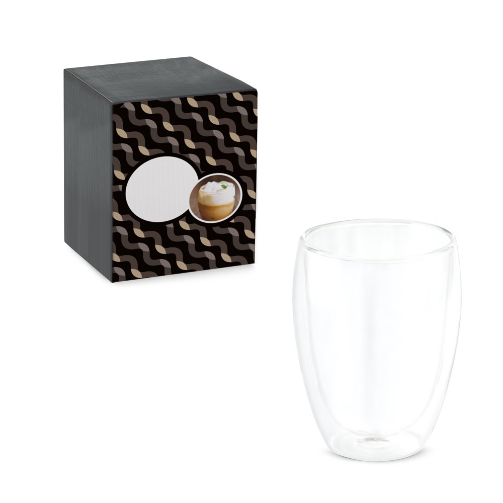 MACHIATO CUP. Beker van borosilicaatglas 350 ml - met logo of onbedrukt bestellen