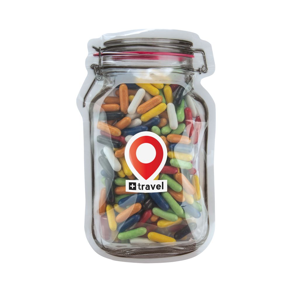 Mailing "weckpot" midi gevuld met snoep - met logo of onbedrukt bestellen