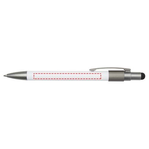 Rill RCS gerecycleerde balpen met stylus en fidget spinner (blauwe inkt)