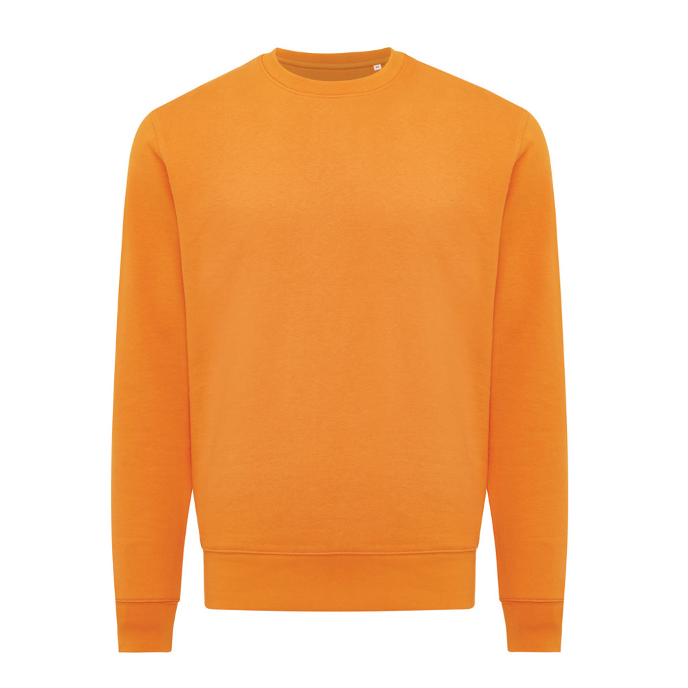 IQONIQ Etosha lichtgewicht gerecycled katoen sweater - kopen of bedrukken - oranje (± PMS 16-1255 TCX)