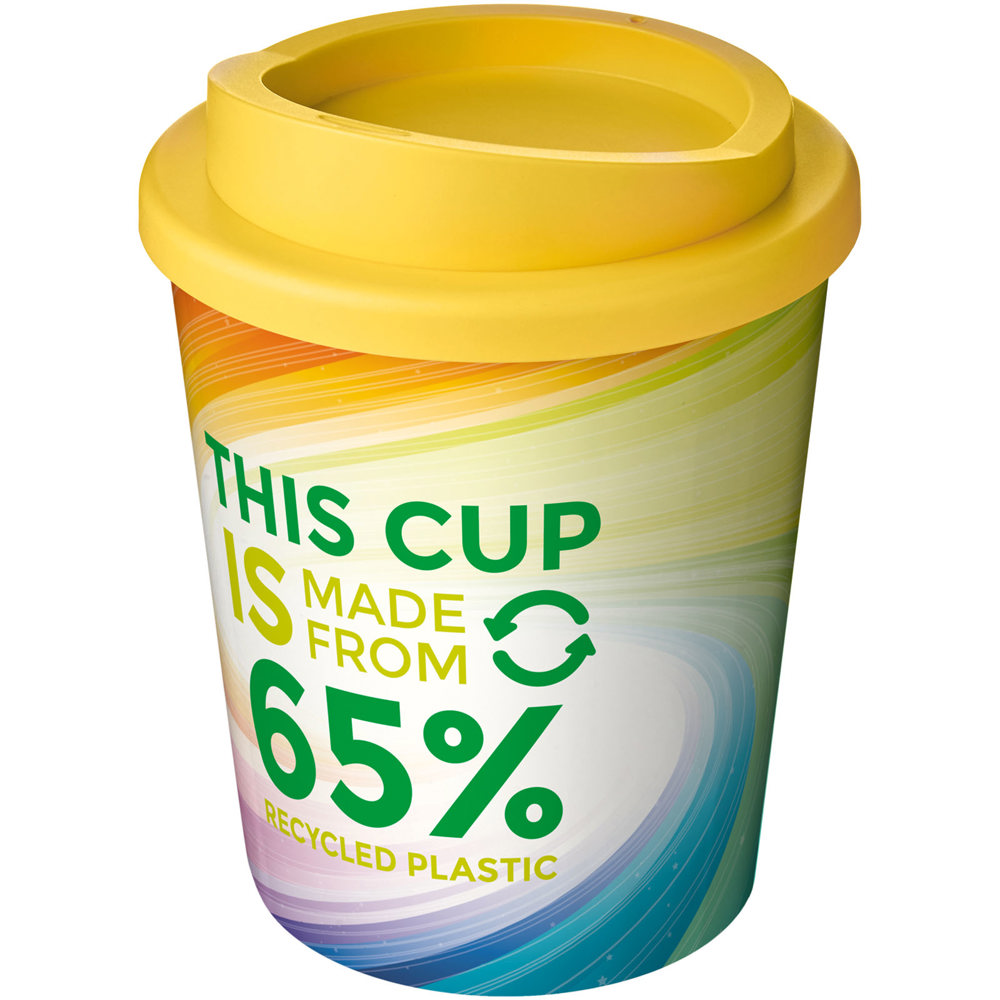 Brite-Americano® Espresso Eco 250 ml geïsoleerde beker - voor bedrijven en relatiegeschenken - geel