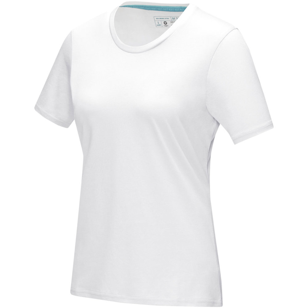 Azurite dames T-shirt met korte mouwen biologisch textiel - voor bedrijven en relatiegeschenken - wit