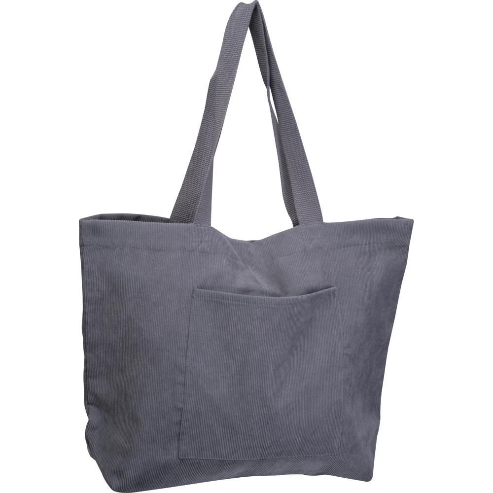 Polyester corduroy shopper