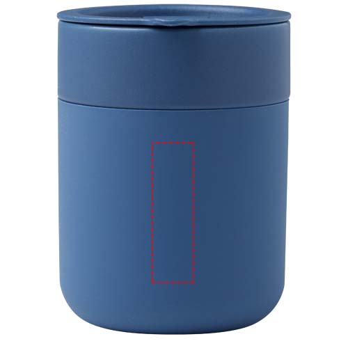 Java 330 ml beker van keramiek met siliconen wikkel en plastic deksel