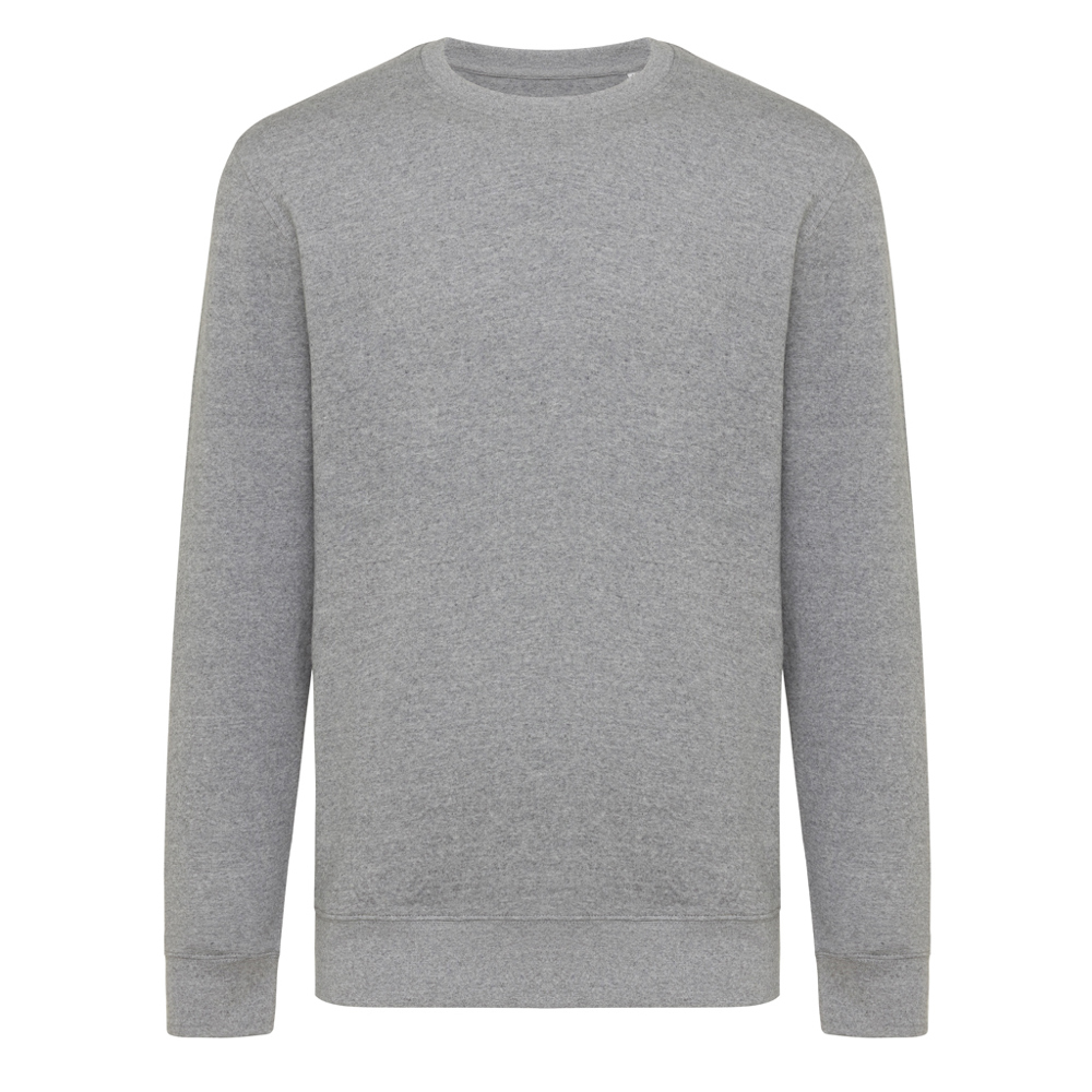 IQONIQ Etosha lichtgewicht gerecycled katoen sweater - kopen of bedrukken - light heather anthracite (± PMS light heather anthra)