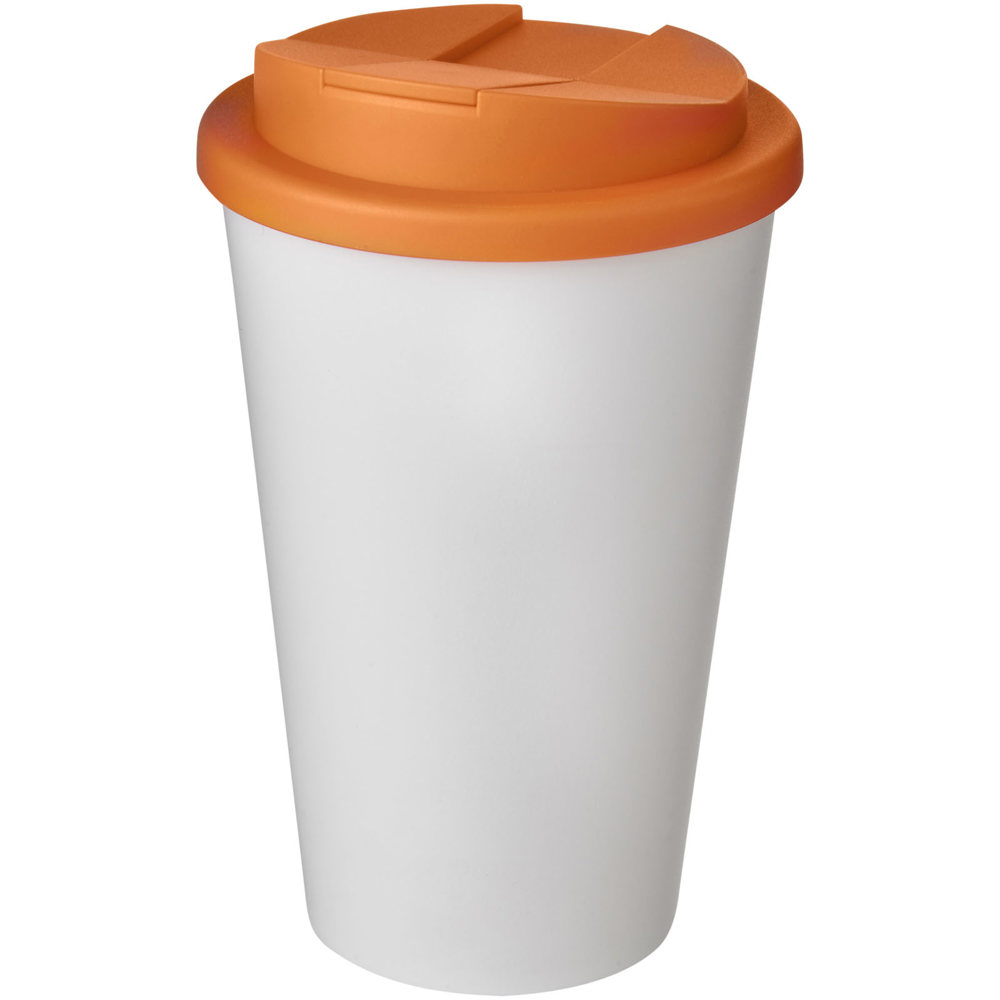 Americano® 350 ml geïsoleerde beker - kopen of bedrukken - Wit, Oranje