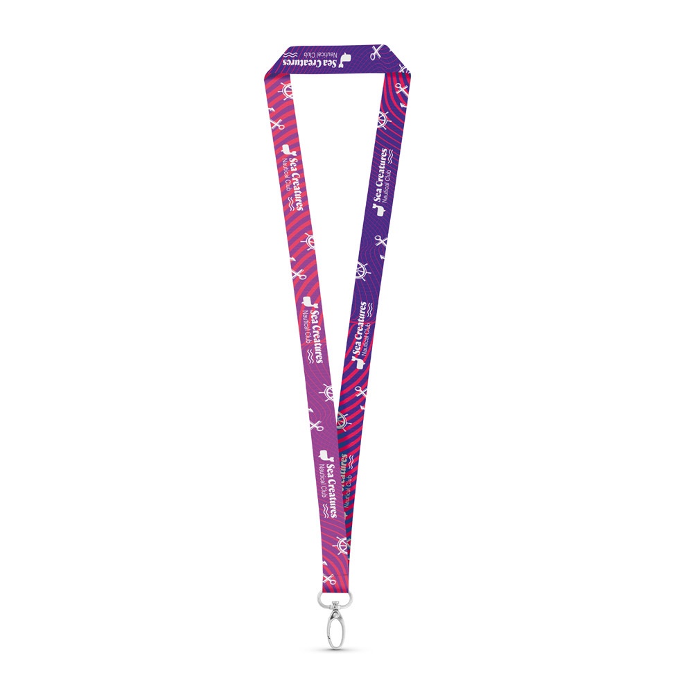 MANILA. Sublimatie lanyard van polyester met karabijnhaak - met logo of onbedrukt bestellen
