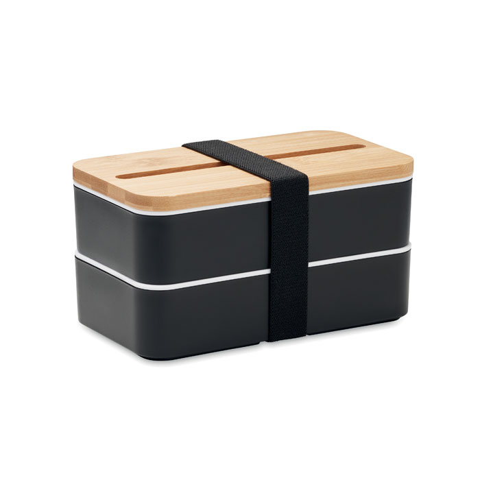 WINT - PP lunchbox - met logo of onbedrukt bestellen - Zwart