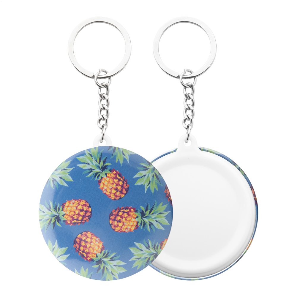 KeyBadge Mini - button sleutelhanger met pin - kopen of bedrukken