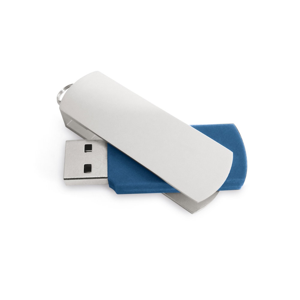 BOYLE 8GB. 8GB USB-stick met metalen clip - voor bedrijven en relatiegeschenken - Blauw