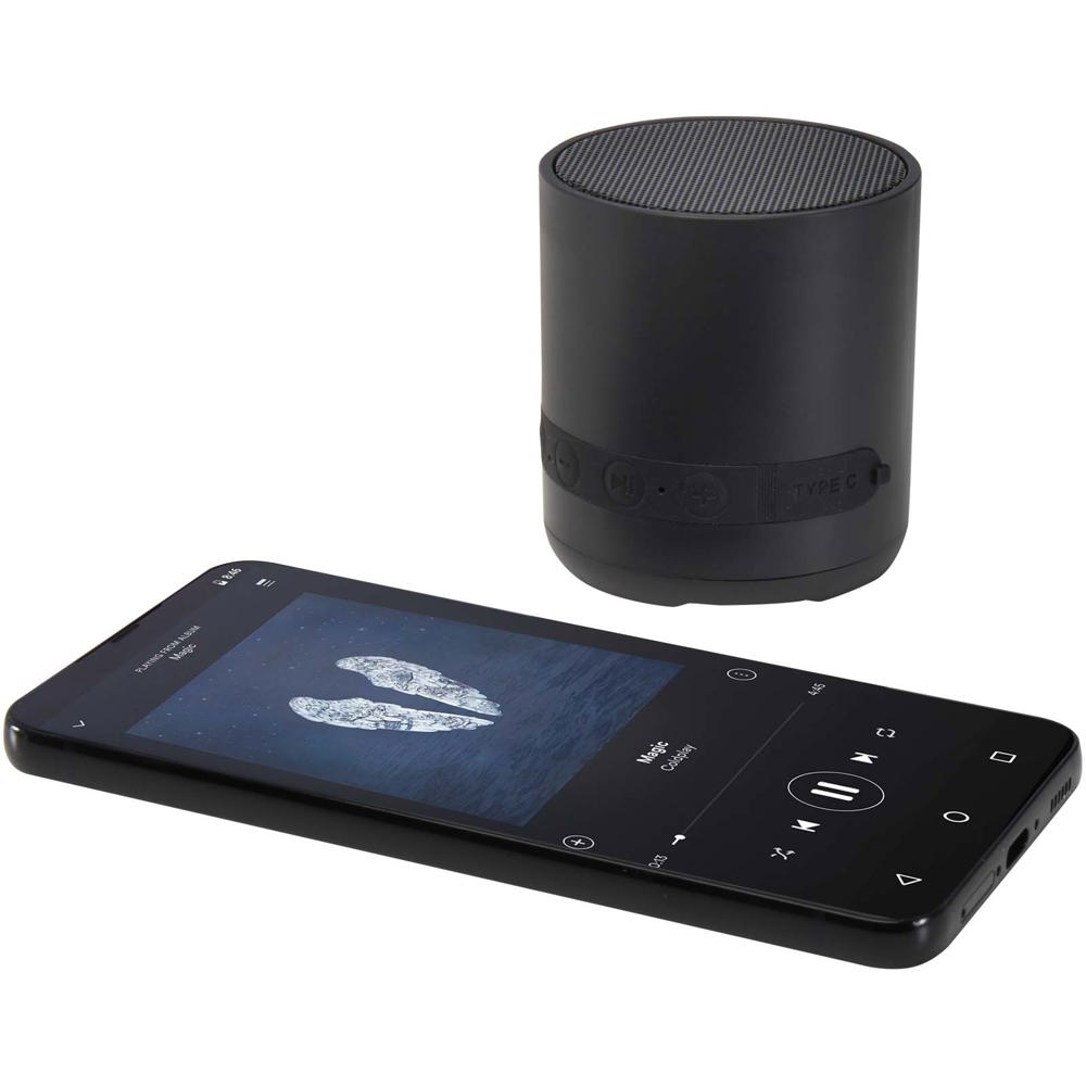 Hunor draadloze speaker van 3 W van gerecycled plastic