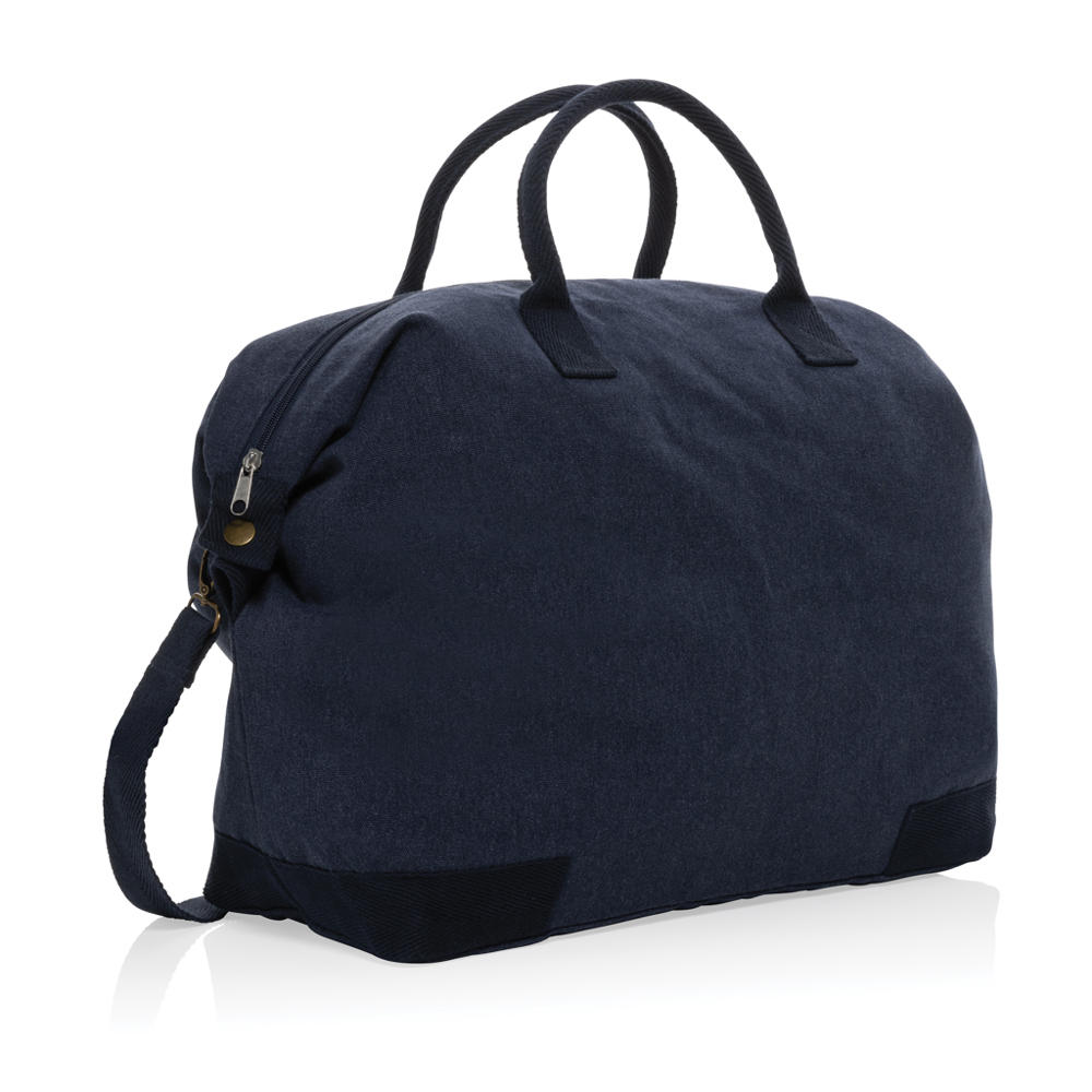 Kezar AWARE™ 500gsm gerecycled canvas deluxe weekendtas - kopen of bedrukken - donkerblauw (± PMS 539)