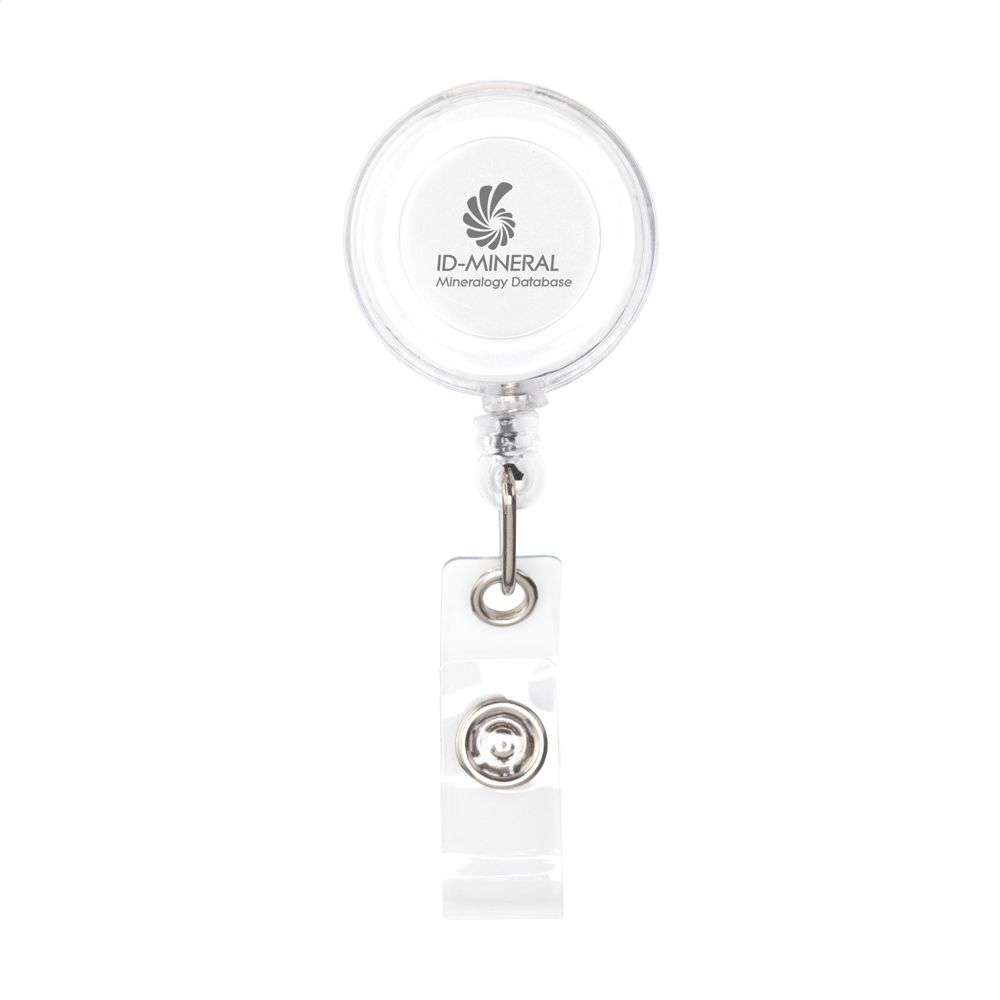 BadgeClip badgehouder - voor bedrijven en relatiegeschenken - Transparant Wit