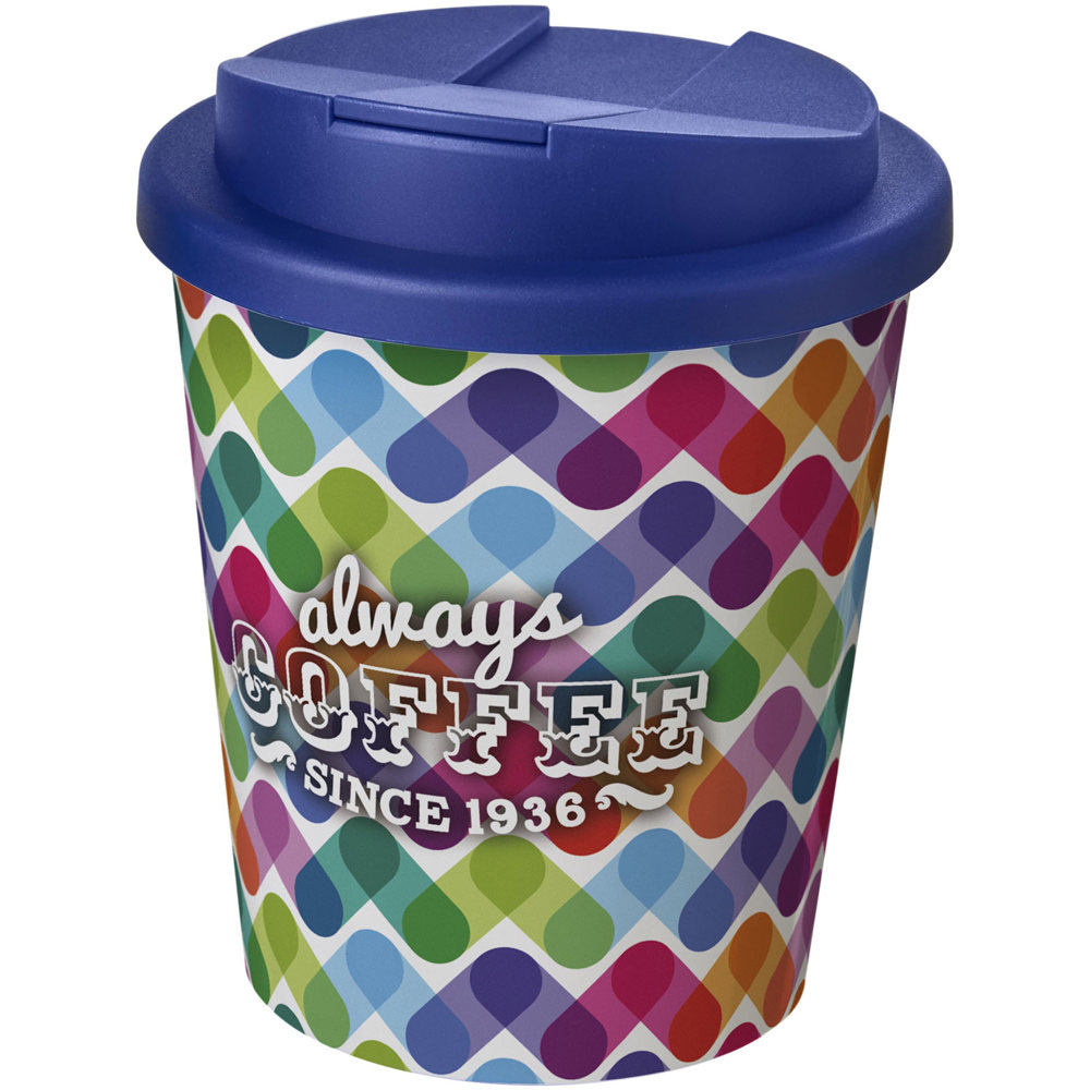 Brite-Americano® Espresso 250 ml geïsoleerde beker - met logo of onbedrukt bestellen - Wit, Blauw
