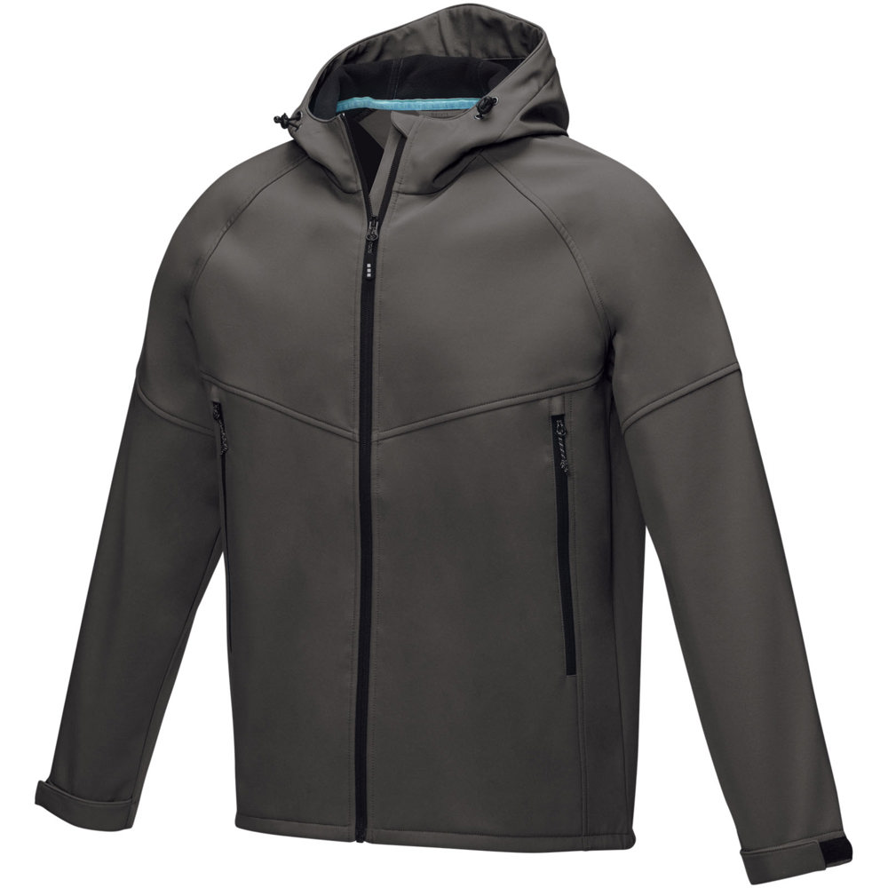 Coltan heren GRS-gerecycled softshell jack - bedrukt of onbedrukt verkrijgbaar - Stormgrijs