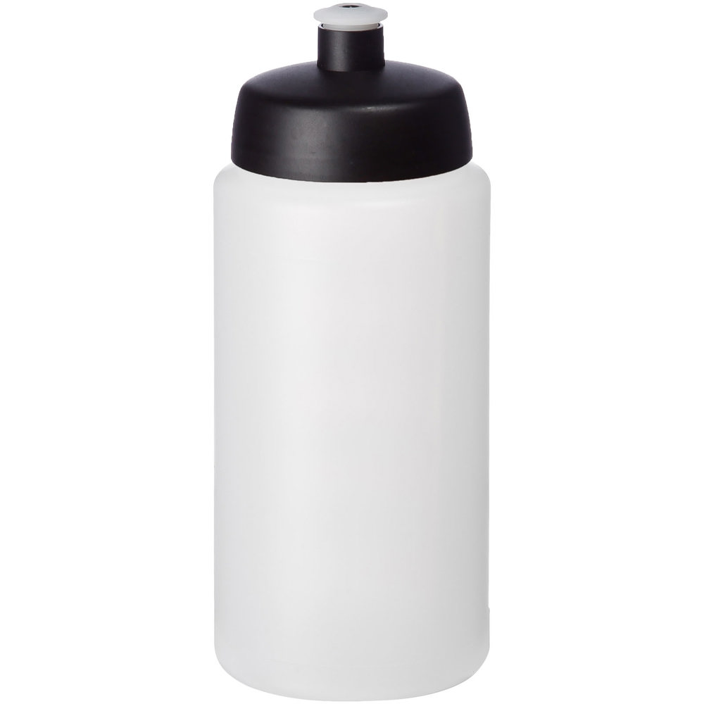 Baseline® Plus grip 500 ml sportfles met sportdeksel - kopen of bedrukken - Transparent, Zwart