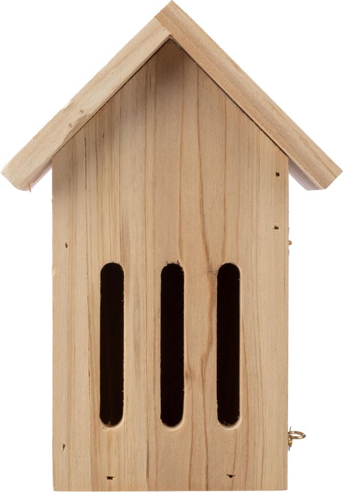 Grenenhouten vlinderhuis Anita - bedrukt of onbedrukt verkrijgbaar - bruin