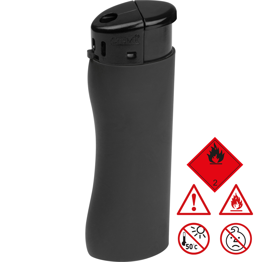 Aansteker - bedrukt of onbedrukt verkrijgbaar - Zwart