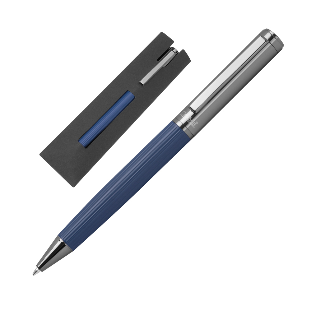 CrisMa balpen met geribbelde gripzone - donkerblauw