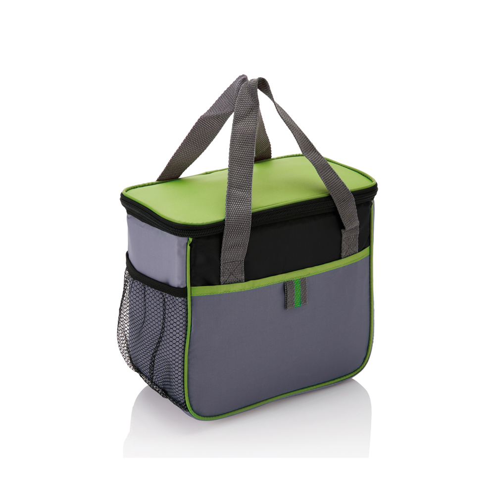 Basic koeltas - kopen of bedrukken - groen, grijs (± PMS 2298/ ± PMS Cool Grey 8)