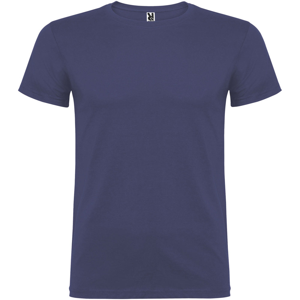 Beagle herenshirt met korte mouwen - met logo of onbedrukt bestellen - denim blauw