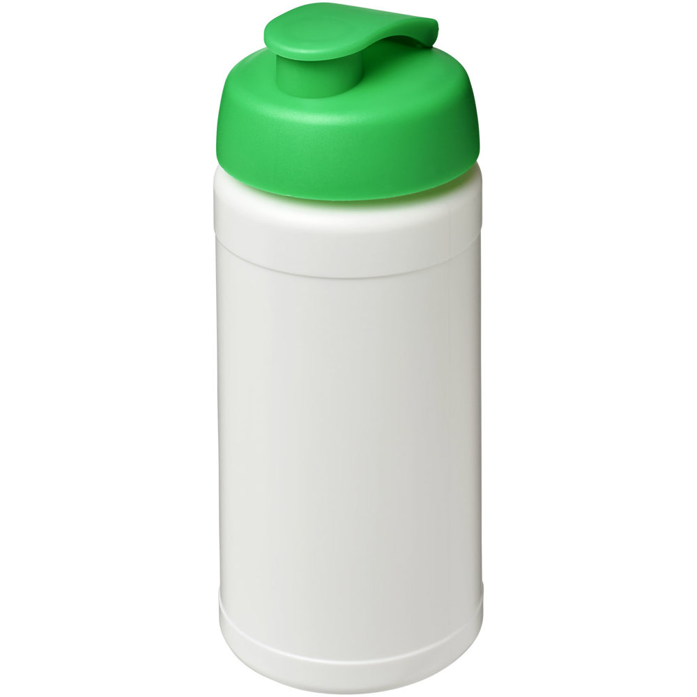 Baseline® Plus 500 ml sportfles met flipcapdeksel - met logo of onbedrukt bestellen - Wit, Groen
