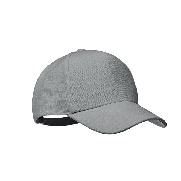 NAIMA CAP - 5-PANEL HENNEP PET 370G/M² - kopen of bedrukken - Grijs